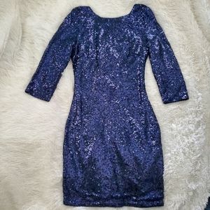 TOBI Dark Blue Sequin Dress